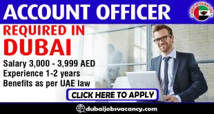 ACCOUNT OFFICER REQUIRED IN DUBAI