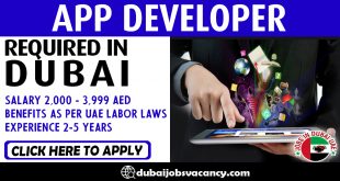 APP DEVELOPER REQUIRED IN DUBAI