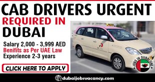CAB DRIVERS URGENT REQUIRED IN DUBAI