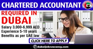 CHARTERED ACCOUNTANT REQUIRED IN DUBAI