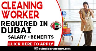 CLEANING WORKER REQUIRED IN DUBAI