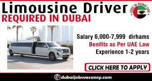 Limousine Driver REQUIRED IN DUBAI