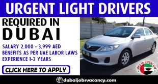 URGENT LIGHT DRIVERS REQUIRED IN DUBAI