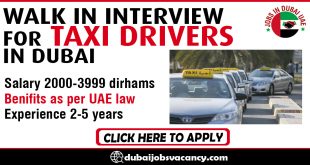 WALK IN INTERVIEW FOR TAXI DRIVERS IN DUBAI