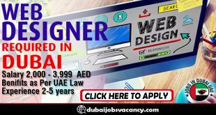 WEB DESIGNER REQUIRED IN DUBAI