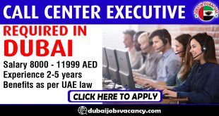 CALL CENTER EXECUTIVE REQUIRED IN DUBAI