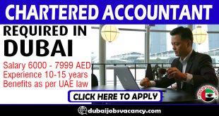 CHARTERED ACCOUNTANT REQUIRED IN DUBAI