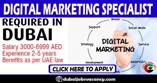 DIGITAL MARKETING SPECIALIST REQUIRED IN DUBAI
