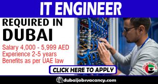 IT ENGINEER REQUIRED IN DUBAI