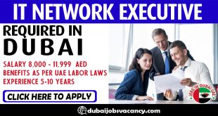 IT NETWORK EXECUTIVE REQUIRED IN DUBAI