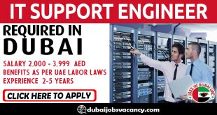 IT SUPPORT ENGINEER REQUIRED IN DUBAI