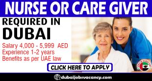 NURSE OR CARE GIVER REQUIRED IN DUBAI