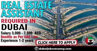 REAL ESTATE ASSISTANT REQUIRED IN DUBAI