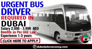 URGENT BUS DRIVER REQUIRED IN DUBAI