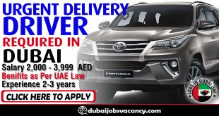URGENT DELIVERY DRIVER REQUIRED IN DUBAI