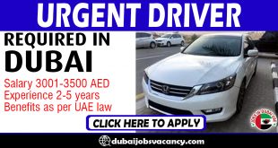 URGENT DRIVER REQUIRED IN DUBAI