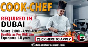COOK-CHEF REQUIRED IN DUBAI