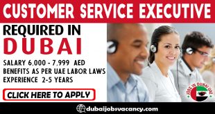 CUSTOMER SERVICE EXECUTIVE REQUIRED IN DUBAI (15)