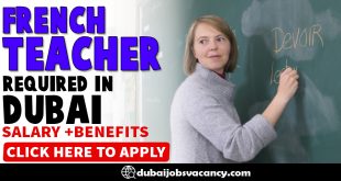 FRENCH TEACHER REQUIRED IN DUBAI