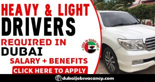 HEAVY & LIGHT DRIVERS REQUIRED IN DUBAI