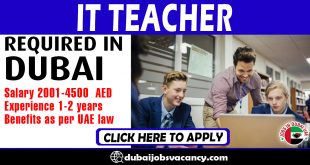 IT TEACHER REQUIRED IN DUBAI