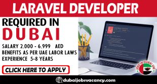 LARAVEL DEVELOPER REQUIRED IN DUBAI