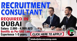 RECRUITMENT CONSULTANT REQUIRED IN DUBAI
