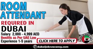 ROOM ATTENDANT REQUIRED IN DUBAI