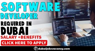 SOFTWARE DEVELOPER REQUIRED IN DUBAI