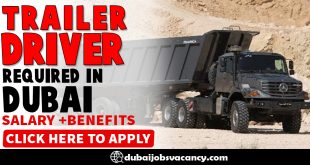 TRAILER DRIVER REQUIRED IN DUBAI