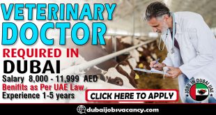 VETERINARY DOCTOR REQUIRED IN DUBAI