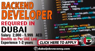 BACKEND DEVELOPER REQUIRED IN DUBAI