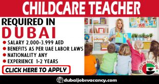 CHILDCARE TEACHER REQUIRED IN DUBAI