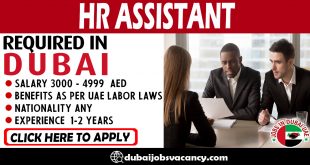 HR ASSISTANT REQUIRED IN DUBAI