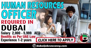 HUMAN RESOURCES OFFICER REQUIRED IN DUBAI