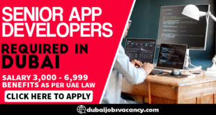 SENIOR APP DEVELOPERS REQUIRED IN DUBAI