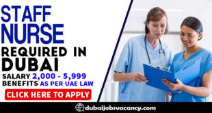 STAFF NURSE REQUIRED IN DUBAI