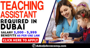 TEACHING ASSISTANT REQUIRED IN DUBAI