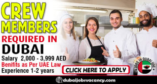 CREW MEMBERS REQUIRED IN DUBAI