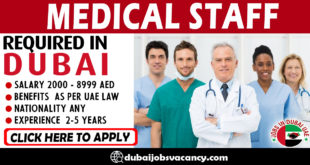 MEDICAL STAFF REQUIRED IN DUBAI