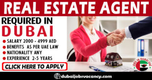 REAL ESTATE AGENT REQUIRED IN DUBAI