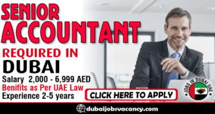 SENIOR ACCOUNTANT REQUIRED INN DUBAI