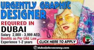 URGENTLY GRAPHIC DESIGNER REQUIRED IN DUBAI