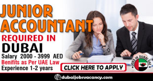 JUNIOR ACCOUNTANT REQUIRED IN DUBAI