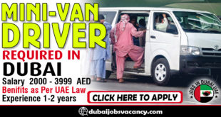 MINI-VAN REQUIRED IN DUBAI