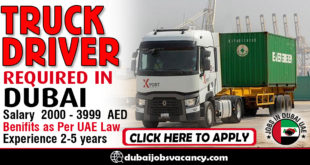 TRUCK DRIVER REQUIRED IN DUBAI