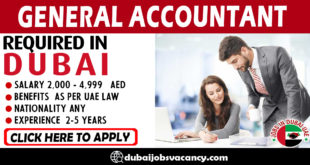 GENERAL ACCOUNTANT REQUIRED IN DUBAI