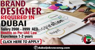 BRAND DESIGNER REQUIRED IN DUBAI