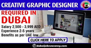 CREATIVE GRAPHIC DESIGNER REQUIRED IN DUBAI