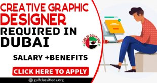 CREATIVE GRAPHIC DESIGNER REQUIRED IN DUBAI